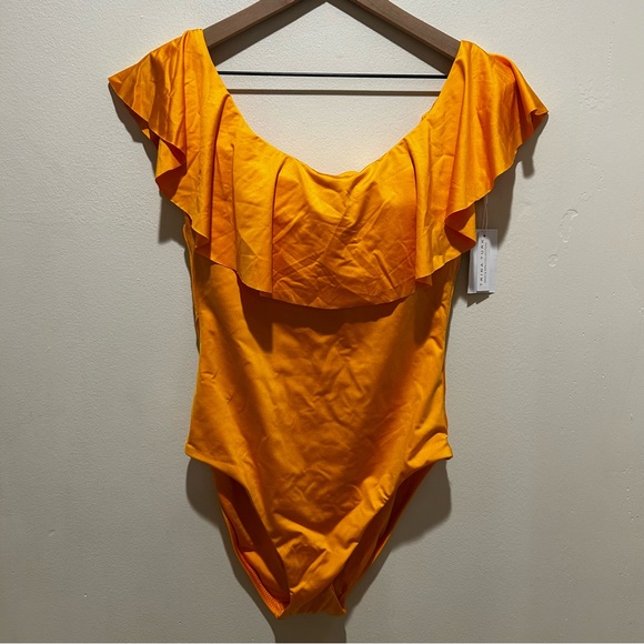 Trina Turk Other - NWT Trina Turk Standard Monaco Ruffle Bandeau Off Shoulder One Piece Swimsuit